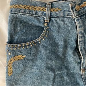 High waisted jean shorts